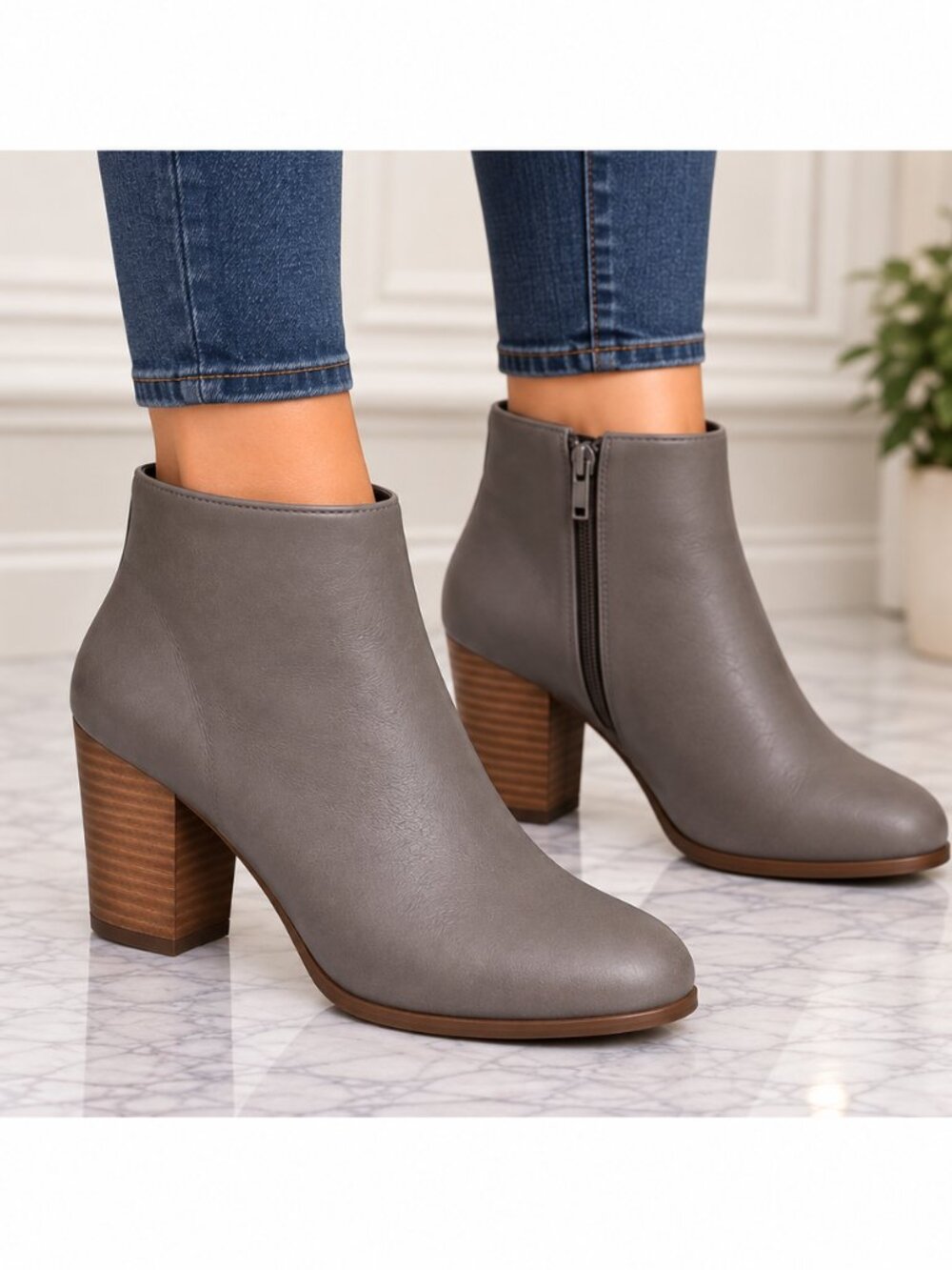 APTO Gray Ankle Booties – NWOT – Size 8.5